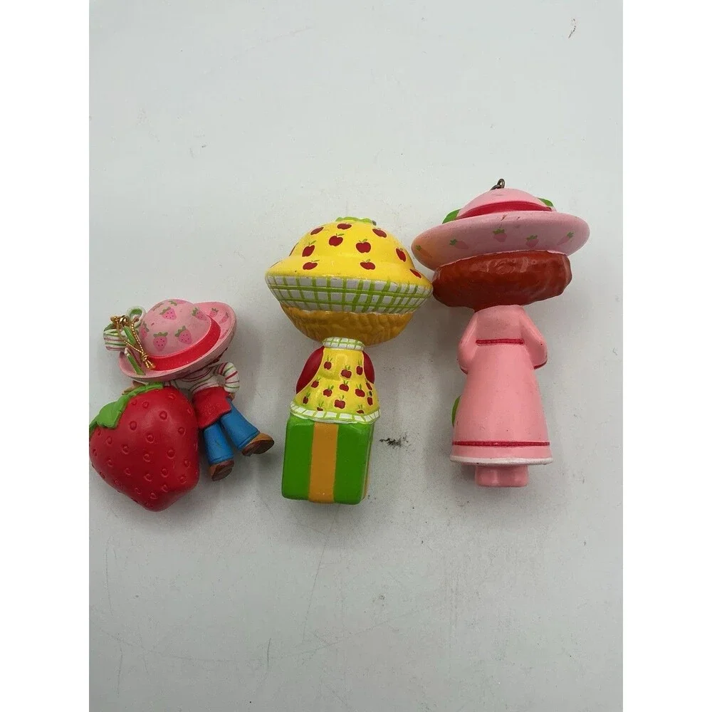 Strawberry Shortcake Christmas Ornament Lot VTG 2003 2004 TCFC Holiday Decor